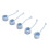 5x Finger-Dehntrainer, elastisch, 40lb, blau 1