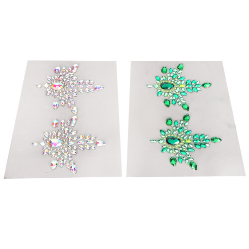Borstjuwelen Strass Sticker Art Tattoo 2