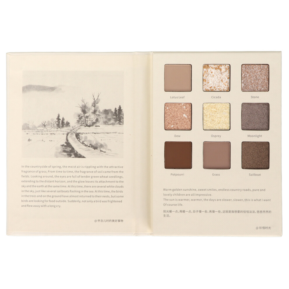 9 Color Matte Metallic Eyeshadow Palette Highly Pigmented