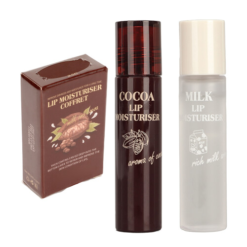 2pcs Lip Oil Roller Cocoa Milk Moisturizing Hydrating Gloss