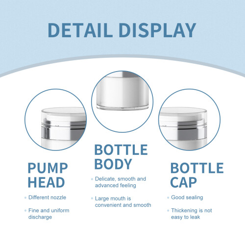 50ml Portable Airless Acrylic Lotion Jar 1