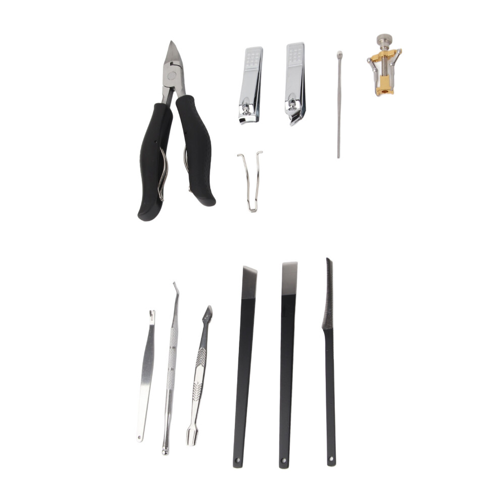 14 Pcs Pedicure Tool Set Thick Toenail Clippers Nail File