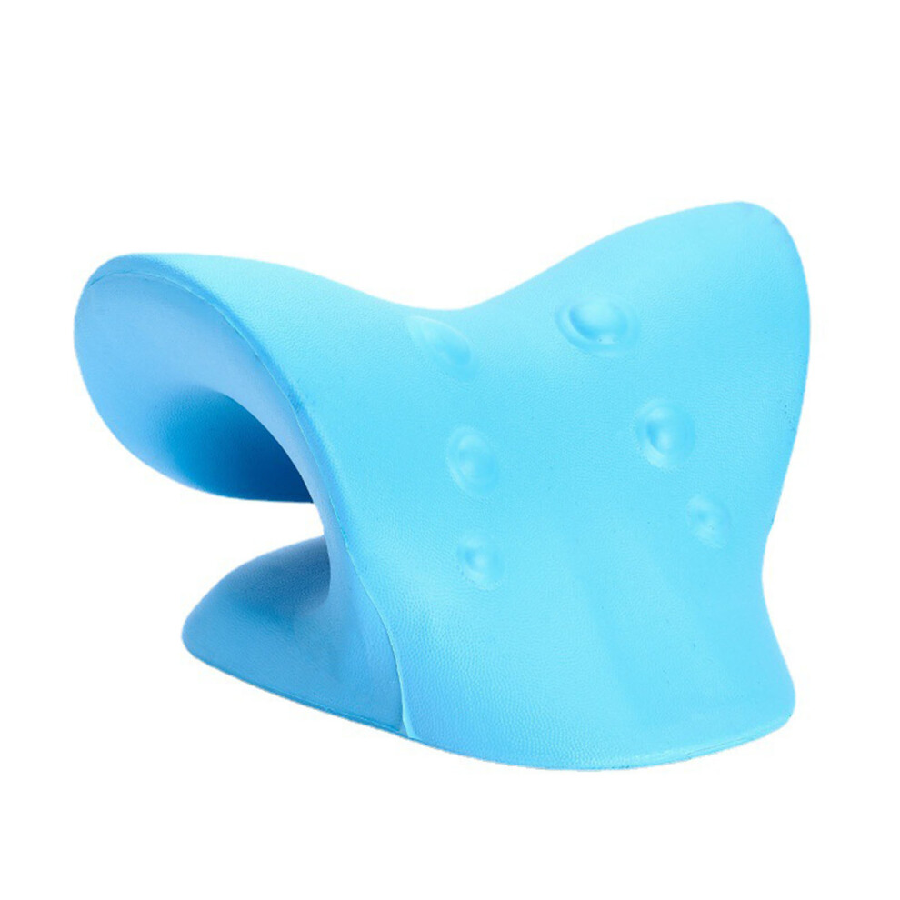 (Blue) Neck and Shoulder Relaxer Cervical Traction Device Black