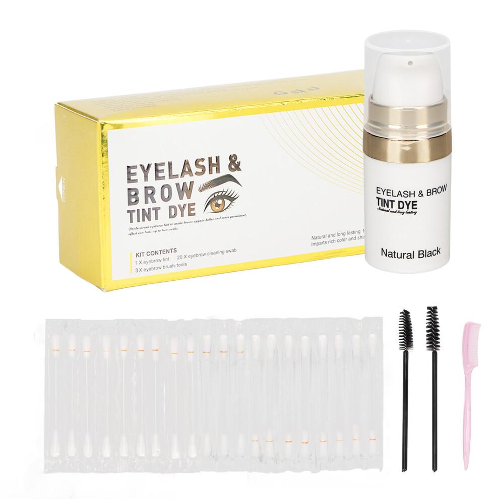 Black Eyebrow Dye Kit 5G Semi-Permanent Coloring