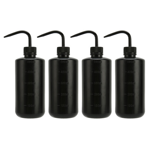 (Black) 4x 500ml Rosa Tattoo-Squeezeflasche mit gebogenem Ausguss