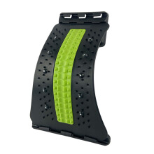 (3 Level Green and Black) Back Massager Board Adjustable Lumbar Cracker Spine Deck 3 Level