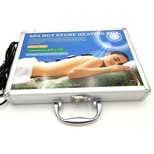 Elektrischer Massage-Steinwärmer mit Aluminiumbox 2