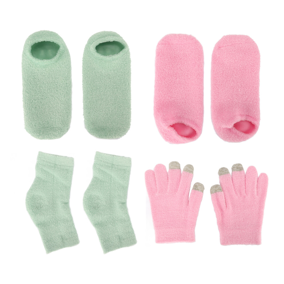 White Gel Moisturizing Socks Hands Feet Care For Dry Cracked Heel