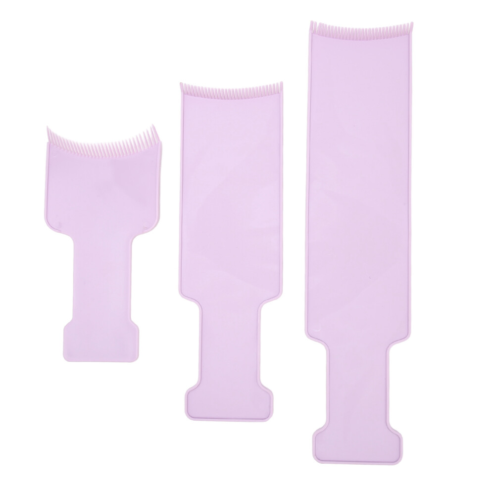 Purple (Purple) 3Pcs Highlighting Board Barber Hair Dye Sectioning Paddle Set