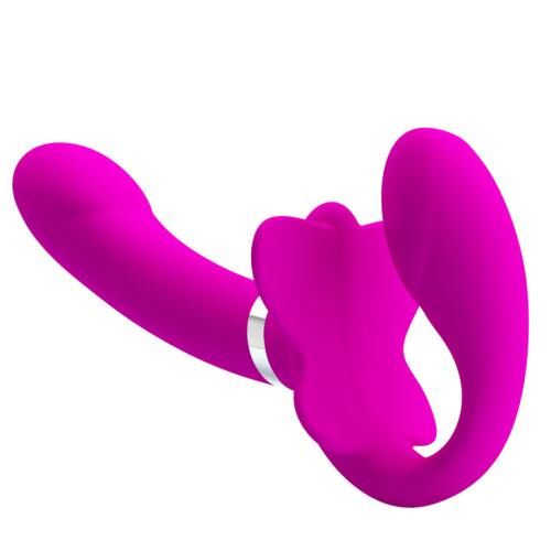 Strapless Dildo Doppel-Butterfly G-Punkt & Klitorisstimulation