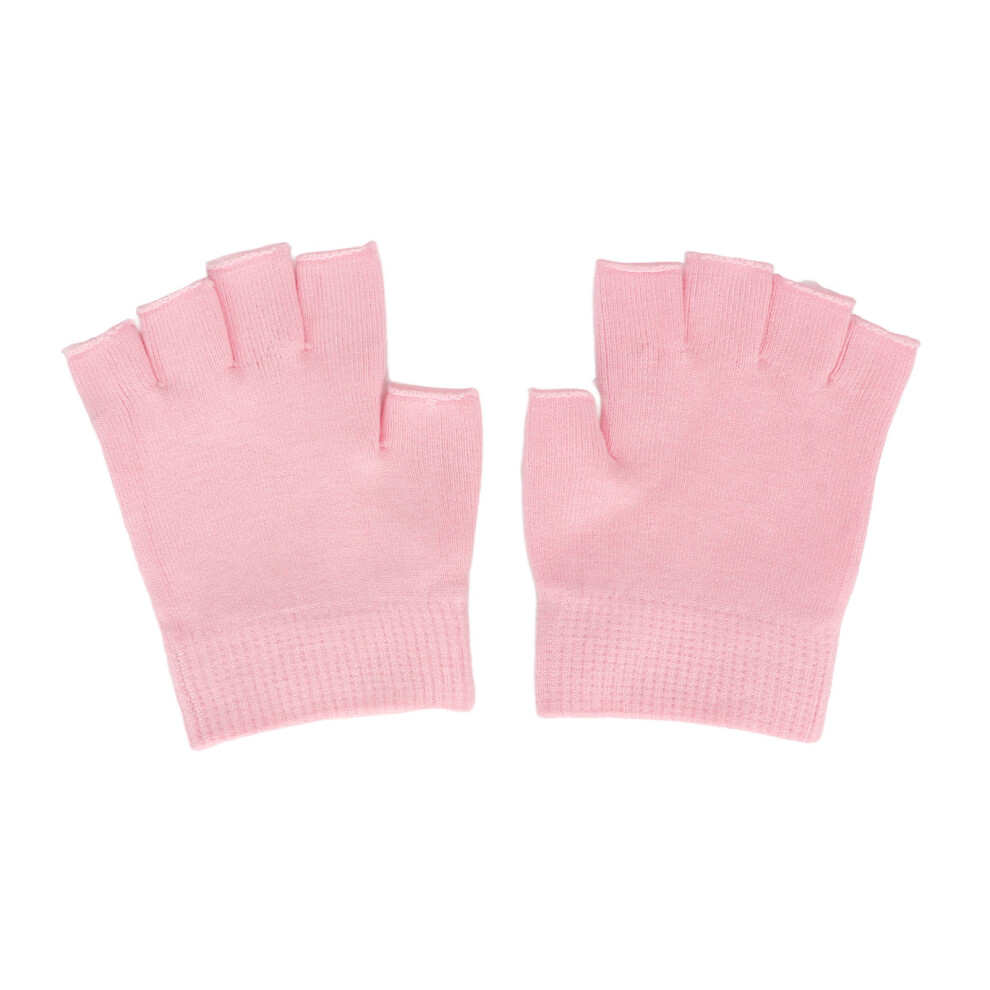 2Pcs Moisturizing Gel Half Gloves Nourishing Spa Fingerless Gloves