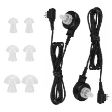 (Black) 2 Set BTE Hörgeräte Kabel Verstärker Ohrstöpsel Schwarz