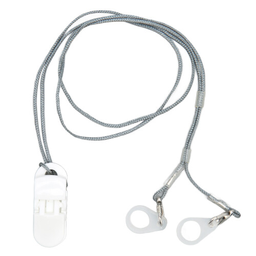 (White) Transparenter Sound-Hilfe-Clip mit Halterung