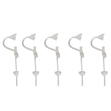 (Right Ear 2BR) 5x BTE-Schlauch für Hörgeräte, Größe 2B, mit Offener Dome-Ohrspitze