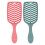 2x Paddle Detangling Vent Brush Wet/Dry Round Comb Rose Red 1