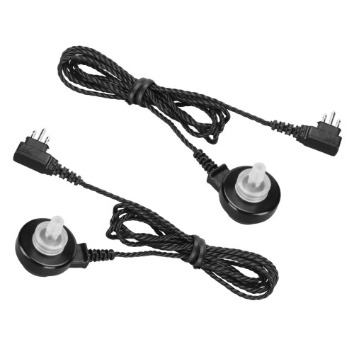 (Black) 2 Set BTE Hörgeräte Kabel Verstärker Ohrstöpsel Schwarz 1