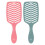 2x Paddle Detangling Vent Brush Wet/Dry Round Comb Rose Red 2
