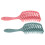 2x Paddle Detangling Vent Brush Wet/Dry Round Comb Rose Red 4