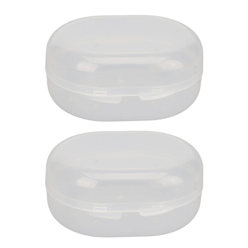 2pcs Swimming Earplug Storage Box Breathable Carry Case