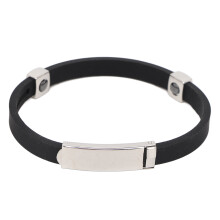 (Steel and Black) Statische Armband Silicone Goud Wijnrood