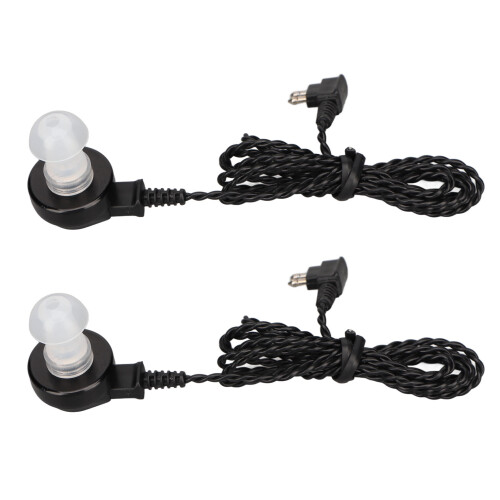 (Black) 2-Pin Hörgerät-Kabel mit Ohrstecker, Fleischfarbe 1