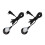 (Black) 2-Pin Hörgerät-Kabel mit Ohrstecker, Fleischfarbe 5
