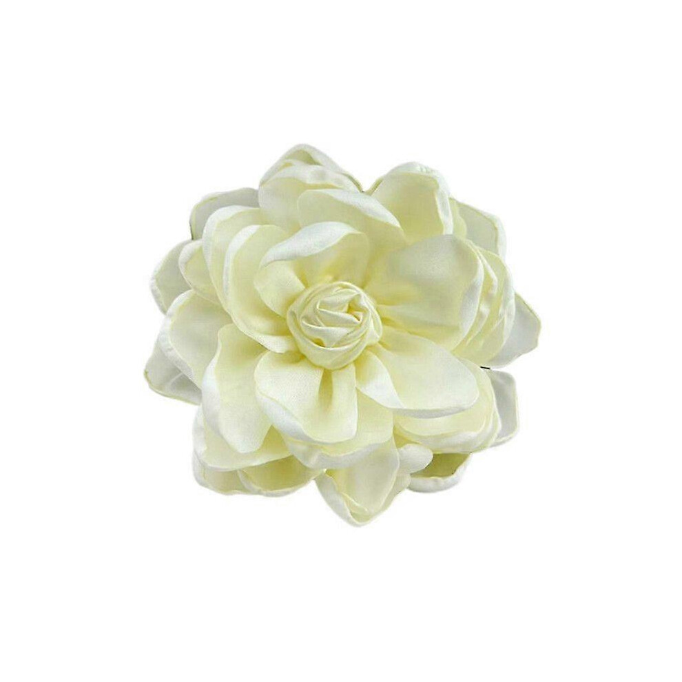 Kikidex (As Show, ) Fabric Flower Brooch Large Corsage Brooch Rose Brooch For Banquet Dance Suit Violet Gold