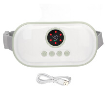 (White) Tragbare kabellose Wärmepack 3 Hitzelevel 2 Massage Modi für Taille