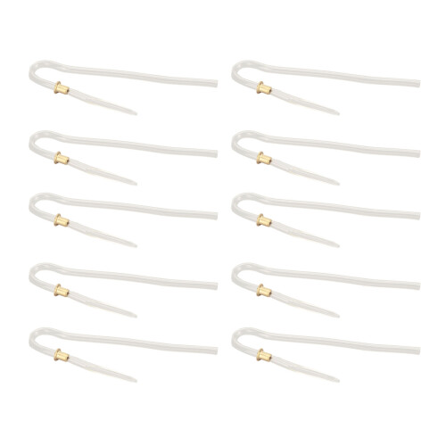 10pcs R Type Metal Sound Aid Tubes Replacement with Vent Cleaner 2