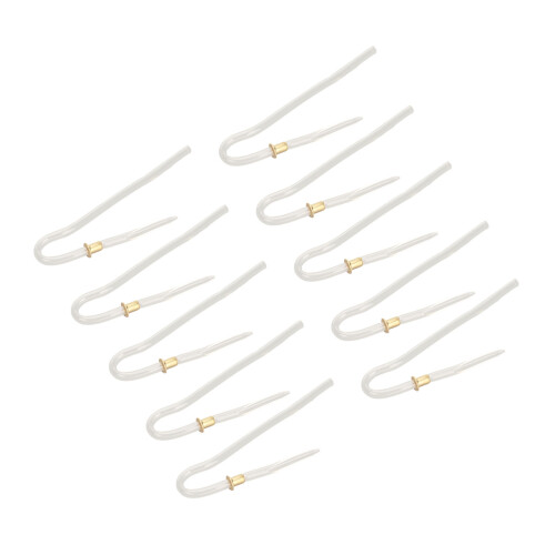 10pcs R Type Metal Sound Aid Tubes Replacement with Vent Cleaner 1