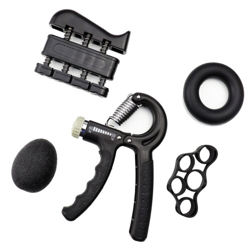 5x Einstellbarer Silikon-Handkrafttrainer schwarz 2