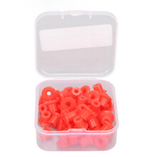 (Red) 50st Tattoo Naald Grommets Zacht Silicone Zwart