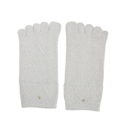 5-Finger-Leitsocken Silberfaser Grau Elektroden-Massage