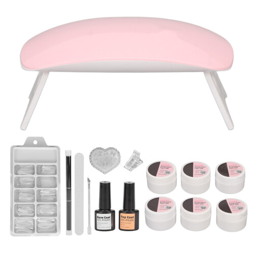 Nagelgel-Curing-Lampe Set mit Primer, Top Coat & Pusher 1