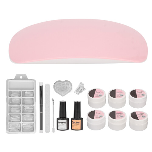 Nagelgel-Curing-Lampe Set mit Primer, Top Coat & Pusher 2