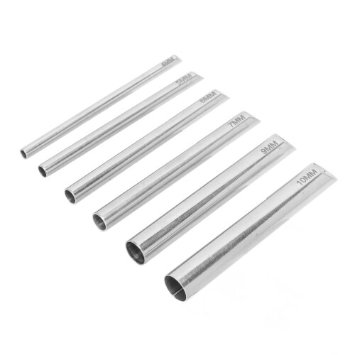 6x Edelstahl-Piercingnadeln 4-10mm 1