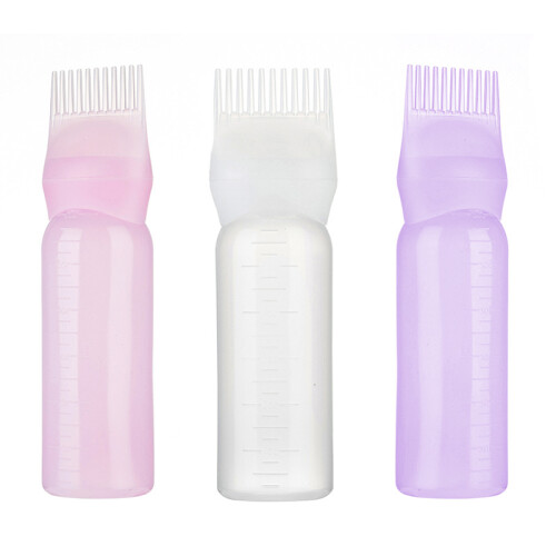 Haarfärbeflasche mit Kamm & Creme (Weiß)