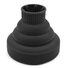 (Black) Silikon-Faltbarer Föhn-Diffusor Reise Schwarz