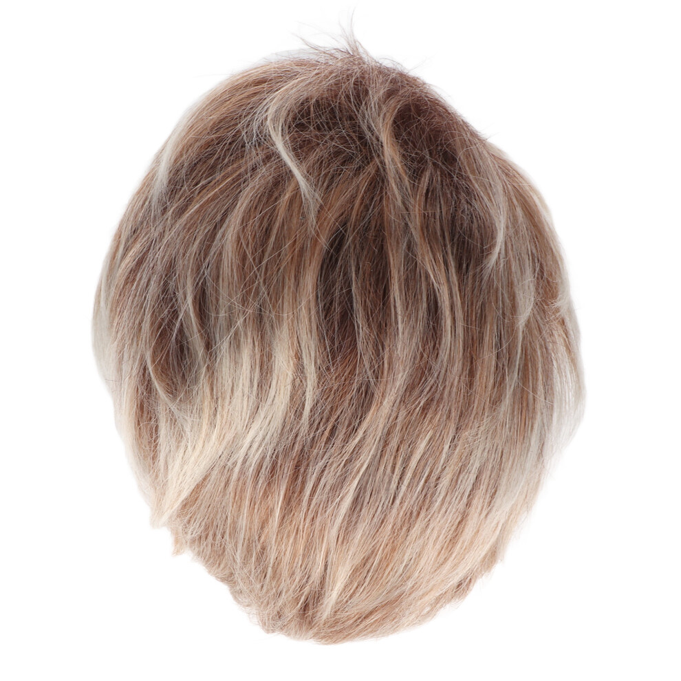 Woman Short Wig Synthetic Layered Straight Heat Resistant Adjustable