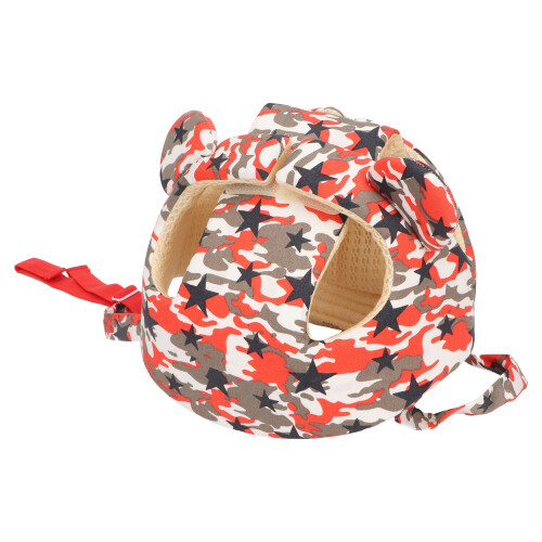 (Colourful) Cotton Toddler Hat Adjustable Crash Protection Blue 1
