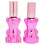 2pcs Bear Shape Perfume Bottle 12ml Glass Refillable Pink 4