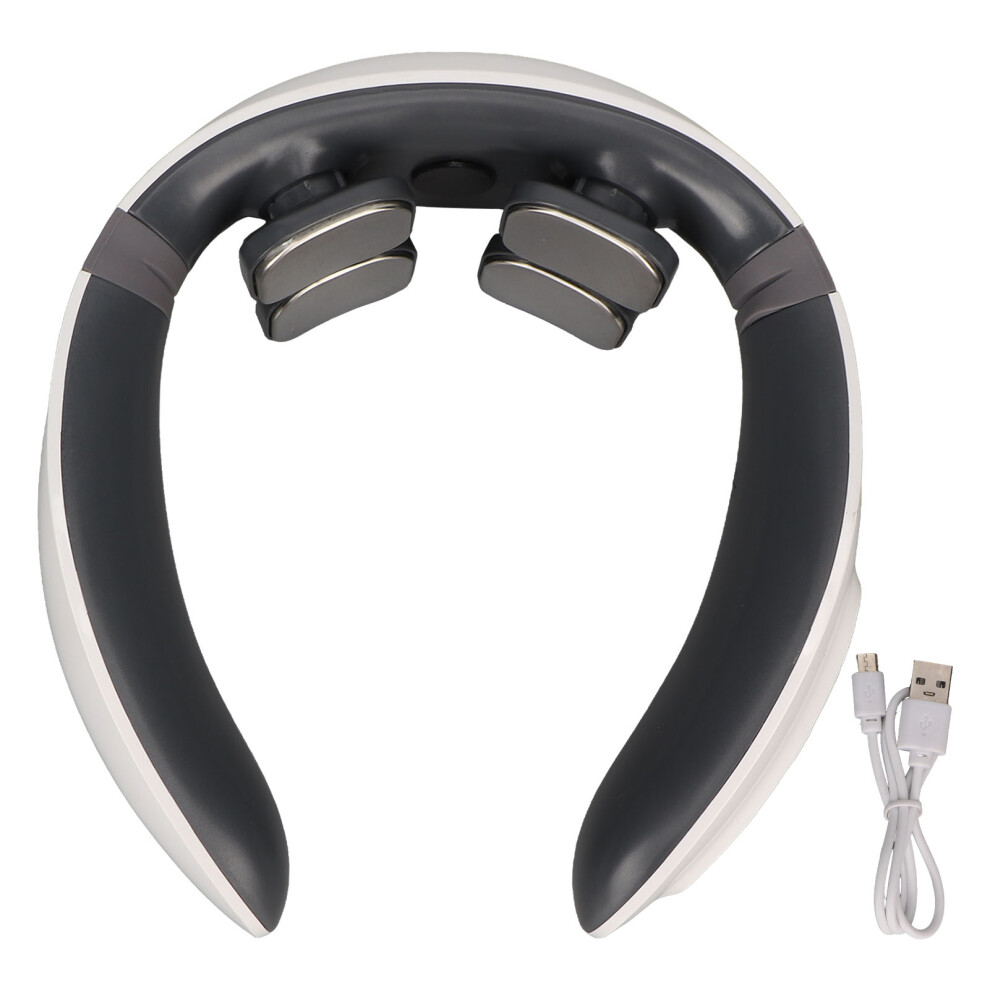 Electric Pulse Neck Massager Heating Relax Fatigue White