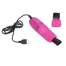 (Rose Red) Mini Toetsenbord Reiniger Handheld USB Stofzuiger voor Nagels Zwart