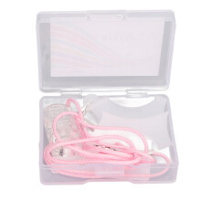 (Double Ear) Roze Transparant Koord Dubbel Oor