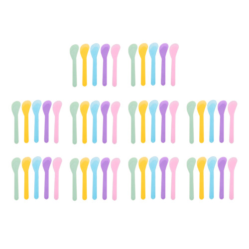 50Pcs Disposable Cosmetic Spatulas Frosted Tip Mixed