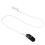 (Monaural) Schwarzer Clip-Halter für Hörverstärker mit Grau-Lanyard 2
