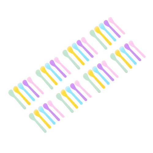50Pcs Disposable Cosmetic Spatulas Frosted Tip Mixed 1