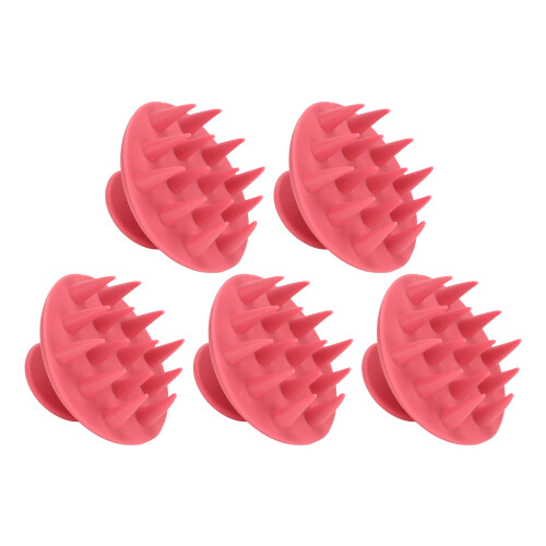 5Pcs Silicone Scalp Massager & Shampoo Brush 2