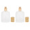 2pcs Refillable Glass Perfume Atomizer 50ml Clear Spray Bottle Gold 2