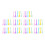50Pcs Disposable Cosmetic Spatulas Frosted Tip Mixed 3